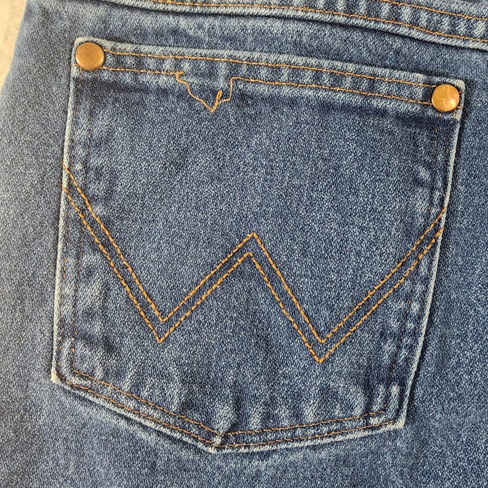 Vintage Wrangler 936PWD Cowboy Cut Jeans Mens 35x30 Blue Western - Picture 9 of 10
